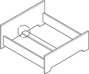 З’єднувач для каркаса ліжка сталевий оцинкований ( 273.03.523+273.03.524)