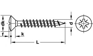 Шуруп Basic 4,0х17 мм (потай,цинк)