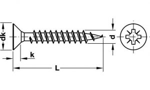 Шуруп Basic 3,5х15 мм (потай,цинк)
