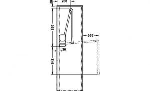 Гардеробний ліфт, 10 кг, 600 – 1000 мм., нікель